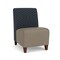 Lesro Siena Lounge Reception Armless Guest Chair, Walnut, RS Night Sky Back, MD Farro Seat SN1102 - alternate 1